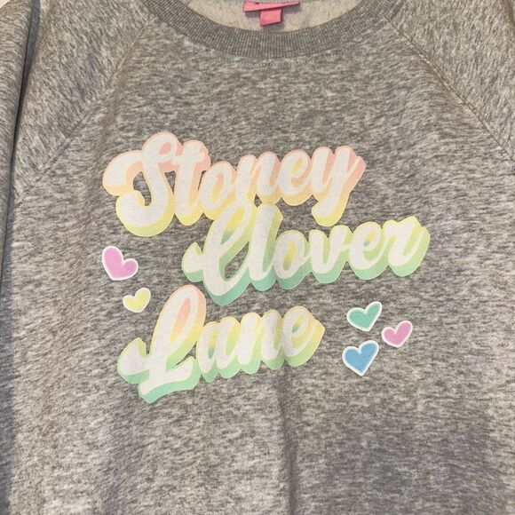 Stoney Clover Lane Target Large Light Gray Colorful Graphic Crew Sweatshirt EUC - Picture 2 of 11